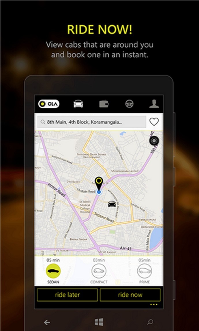 Ola Cabs App Download For Windows Phone